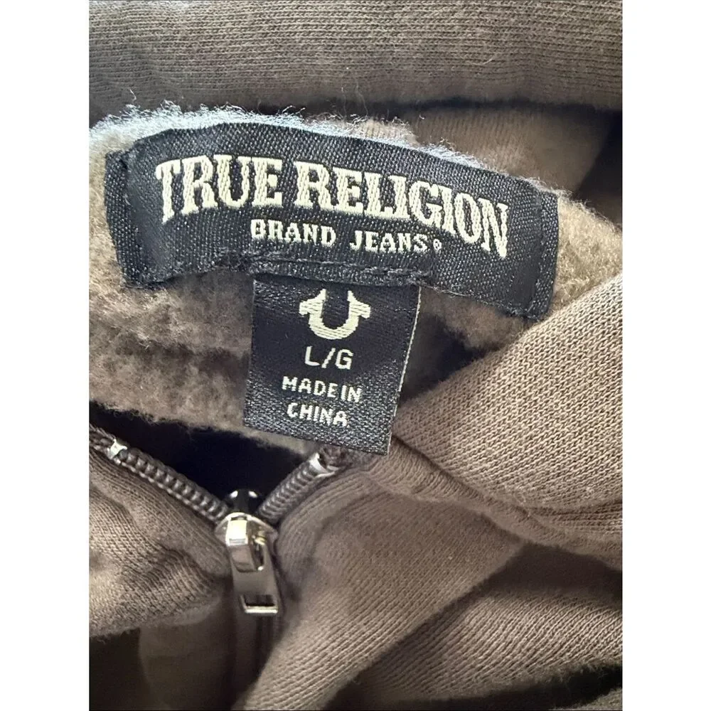 True religion zip up hoodie size large